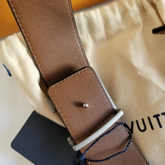 Louis Vuitton Pyramid Buckle Silver Matte Giant Monogram Belt - Picture 9 of 9